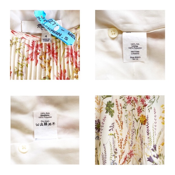 New Madewell Silk Gardengate Dress in Natural - Picture 11 of 16